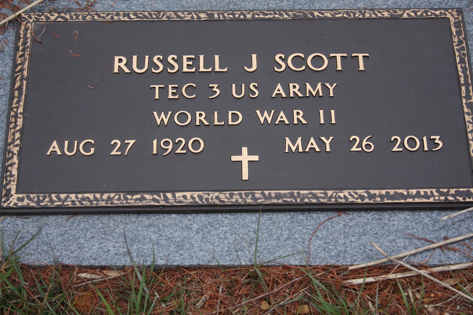 Russell and Margaret's stone, Morgan Memorial Gardens, Wartburg